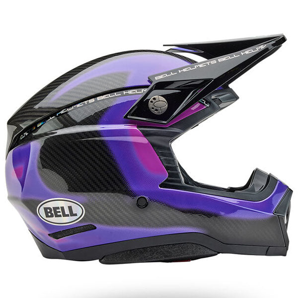 motorcycle helmet, showing aerodynamic shell design, ventilation ports, and secure retention system built for rider comfort and protection