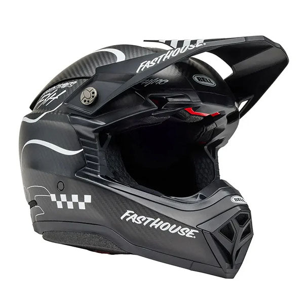 motorcycle helmet, showing aerodynamic shell design, ventilation ports, and secure retention system built for rider comfort and protection