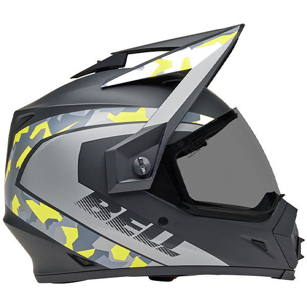motorcycle helmet, showing aerodynamic shell design, ventilation ports, and secure retention system built for rider comfort and protection