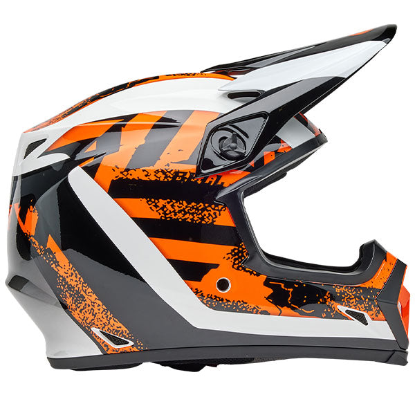 motorcycle helmet, showing aerodynamic shell design, ventilation ports, and secure retention system built for rider comfort and protection