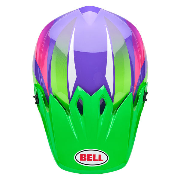 motorcycle helmet, showing aerodynamic shell design, ventilation ports, and secure retention system built for rider comfort and protection