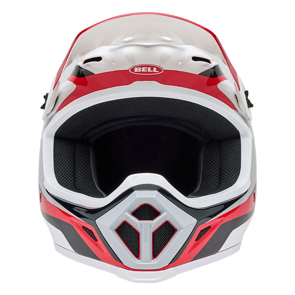 motorcycle helmet, showing aerodynamic shell design, ventilation ports, and secure retention system built for rider comfort and protection