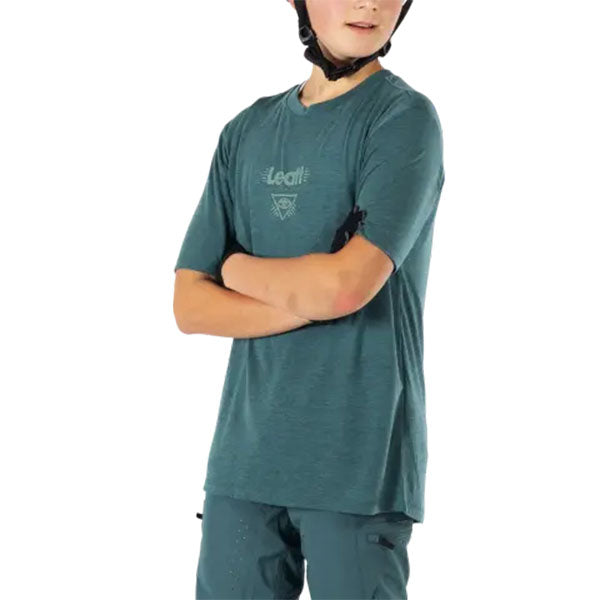 Product image of Leatt, AllMtn 2.0 Jersey (MTB) Mountain Bike (Youth), Colors: Black, Teal, Sizes: Y-LG, Y-MD, Y-SM, Y-XL