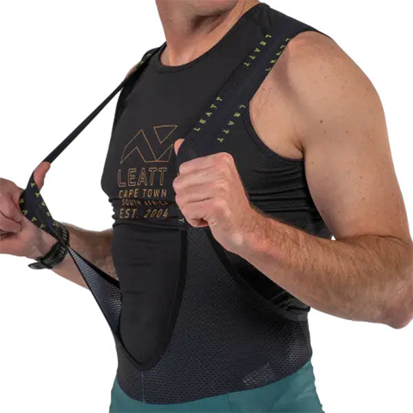 Image showing Leatt, Endurance 6.0 Bib (MTB) Mountain Bike in Black, Colors: Black, Teal, Sizes: 2-3, SKU: 5025103303