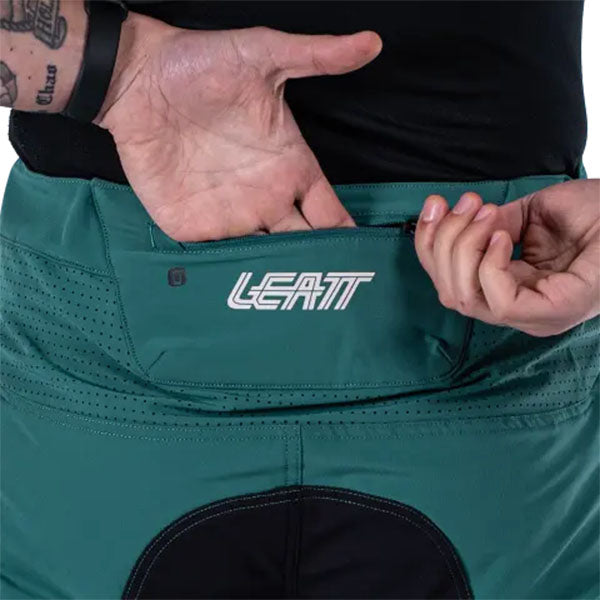 Product photo showing Leatt, Enduro 3.0 Pant (MTB) Mountain Bike in Teal, Colors: Black, Loam, Teal, Sizes: 28-40, SKU: 5025010304