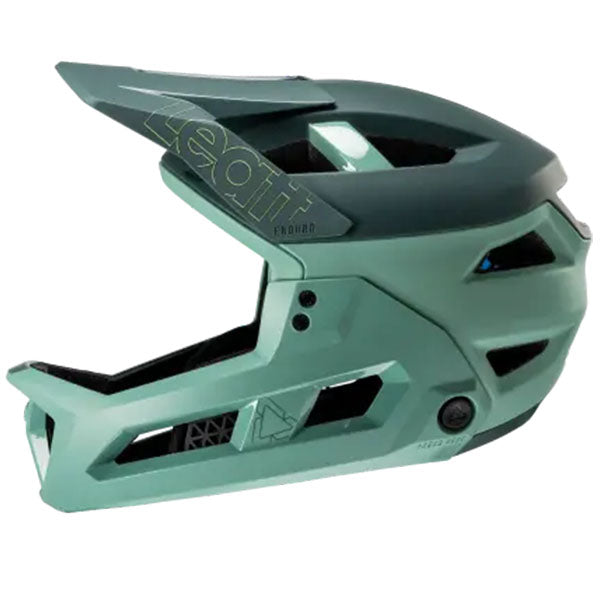 Product photo showing Leatt, V25 Enduro 3.0 Helmet (MTB) Mountain Bike in Pistachio, Colors: Glow, Pistachio, Rust, White, Sizes: LG, MD, SM, SKU: 1024120290