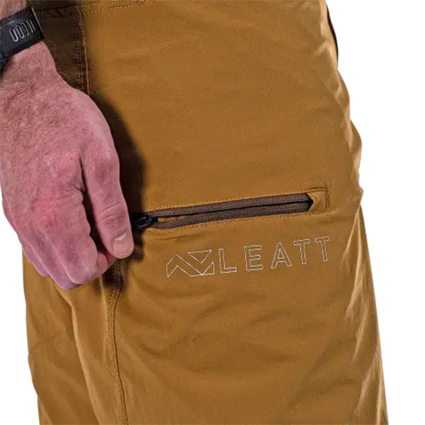 Product photo showing Leatt, Trail 2.0 Shorts (MTB) Mountain Bike in Black, Colors: Black, Peanut, Teal, Sizes: 28-40, SKU: 5025104163