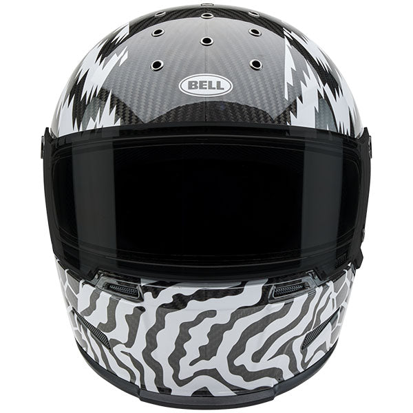 motorcycle helmet, showing aerodynamic shell design, ventilation ports, and secure retention system built for rider comfort and protection