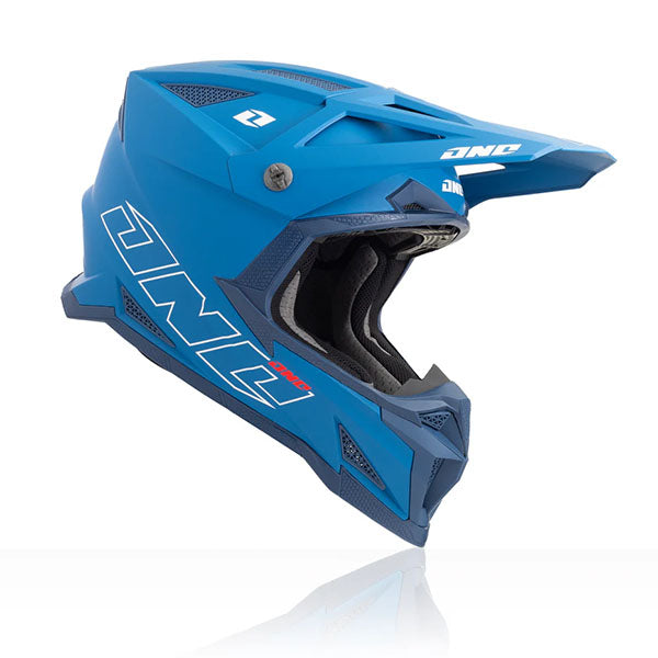One Industries X-297 Horizon Helmet, motocross/off-road helmet, detail view, color options: 2X, LG, MD, SM, XL, XS, sizes: Black Cherry, Black/Gray, Cobalt Blue, Miami White, Saddle Brown, Slate Gray