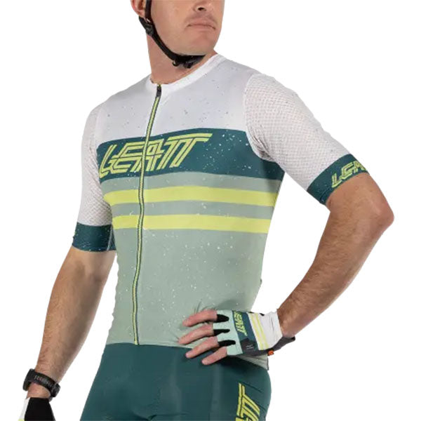 Product photo showing Leatt, Endurance 6.0 Jersey (MTB) Mountain Bike in Teal, Colors: Black, Neon, Teal, Sizes: 2-3, SKU: 5025103283