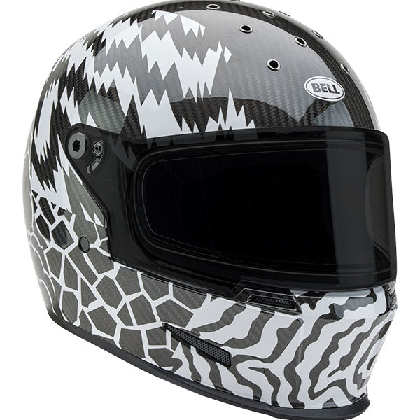 motorcycle helmet, showing aerodynamic shell design, ventilation ports, and secure retention system built for rider comfort and protection