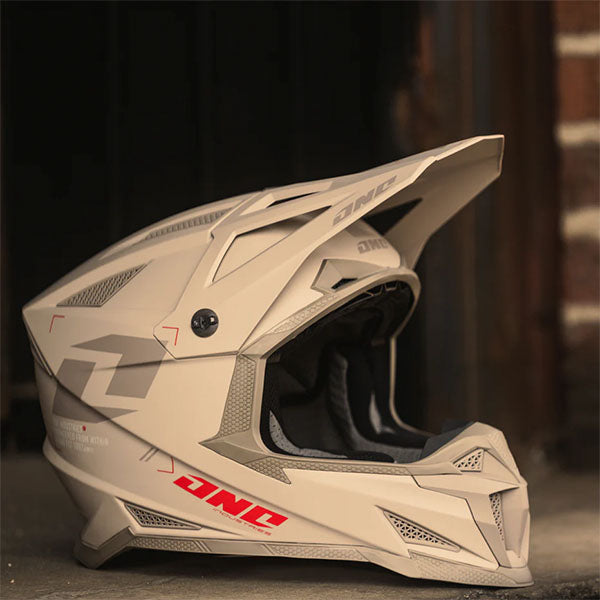 One Industries X-297 Focus Helmet, motocross/off-road helmet, detail view, color options: 2X, LG, MD, SM, XL, XS, sizes: Black/White, Electric Blue, Electric Red, Stone Gray, Weston Sand, White/Gray