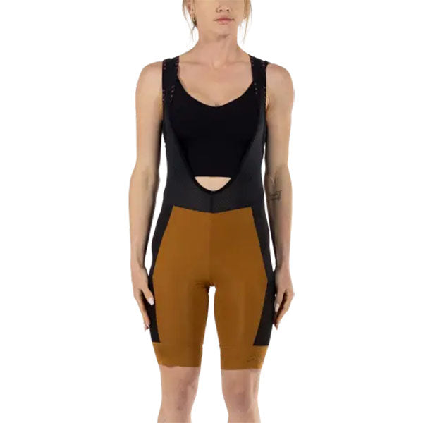 Studio product image of Leatt, Endurance 5.0 Women Bib (MTB) Mountain Bike in Peanut, Colors: Black, Peanut, Sizes: 2-2, SKU: 5024130903