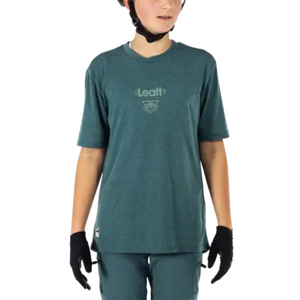 Studio product image of Leatt, AllMtn 2.0 Jersey (MTB) Mountain Bike (Youth) in Teal, Colors: Black, Teal, Sizes: Y-LG, Y-MD, Y-SM, Y-XL