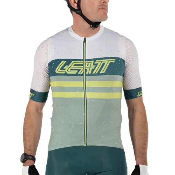 Studio product image of Leatt, Endurance 6.0 Jersey (MTB) Mountain Bike in Neon, Colors: Black, Neon, Teal, Sizes: 2-3, SKU: 5025103283