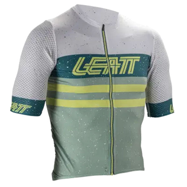 Product photo showing Leatt, Endurance 6.0 Jersey (MTB) Mountain Bike in Neon, Colors: Black, Neon, Teal, Sizes: 2-3, SKU: 5025103283