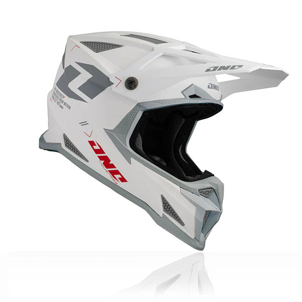 One Industries X-297 Focus Helmet, motocross/off-road helmet, detail view, color options: 2X, LG, MD, SM, XL, XS, sizes: Black/White, Electric Blue, Electric Red, Stone Gray, Weston Sand, White/Gray