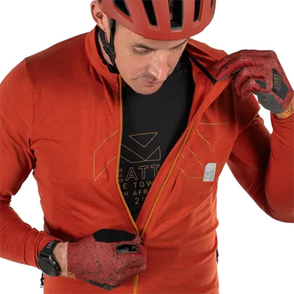 Studio product image of Leatt, MTB Endurance 4.0 Long Sleeve Jersey in Lava, Colors: Black, Lava, Teal, Sizes: 2-3, SKU: 5025103360
