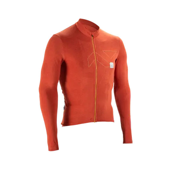 Product photo showing Leatt, MTB Endurance 4.0 Long Sleeve Jersey in Lava, Colors: Black, Lava, Teal, Sizes: 2-3, SKU: 5025103360