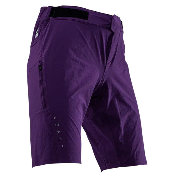 Detailed product image of Leatt, Trail 1.0 Shorts (MTB) Mountain Bike in Velvet, Colors: Black, Peanut, Velvet, Sizes: 28-38, SKU: 5024130565