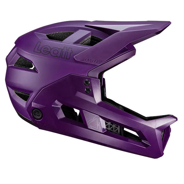 Product photo showing Leatt, V25 Enduro 2.0 Helmet (MTB) Mountain Bike in Stealth, Colors: Cyan, Lava, Purple, Stealth, White, Sizes: LG, MD, SM