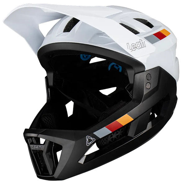Studio product image of Leatt, V25 Enduro 2.0 Helmet (MTB) Mountain Bike in Lava, Colors: Cyan, Lava, Purple, Stealth, White, Sizes: LG, MD, SM