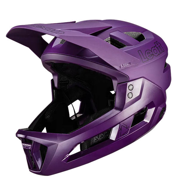 Detailed product image of Leatt, V25 Enduro 2.0 Helmet (MTB) Mountain Bike in Purple, Colors: Cyan, Lava, Purple, Stealth, White, Sizes: LG, MD, SM