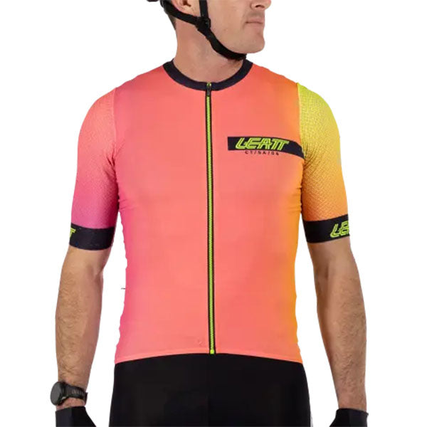 Detailed product image of Leatt, Endurance 6.0 Jersey (MTB) Mountain Bike in Black, Colors: Black, Neon, Teal, Sizes: 2-3, SKU: 5025103283