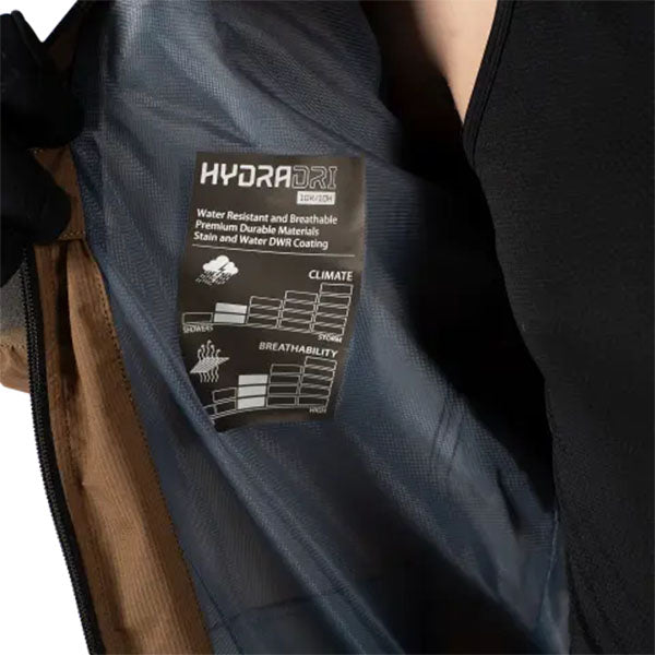 Product photo showing Leatt, HydraDri 2.0 Jacket (MTB) Mountain Bike in Black, Colors: Black, Loam, Pistachio, Sizes: 2-3, SKU: 5025104422