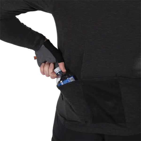 Product photo showing Leatt, MTB Endurance 4.0 Long Sleeve Jersey, Colors: Black, Lava, Teal, Sizes: 2-3, SKU: 5025103360