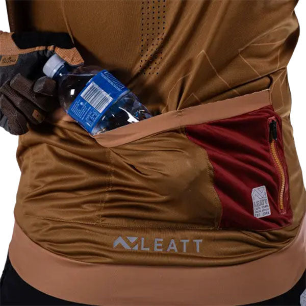 Product photo showing Leatt, Trail 3.0 Jersey (MTB) Mountain Bike in Black, Colors: Black, Cream, Lava, Pistachio, Sizes: 2-3, SKU: 5025103824