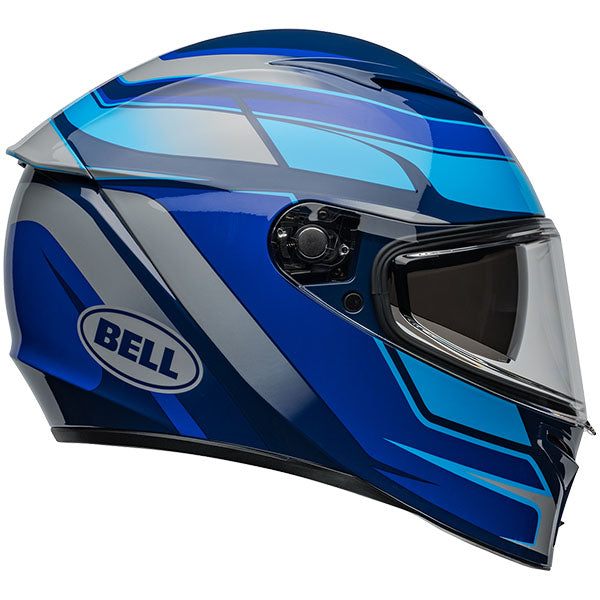 motorcycle helmet, showing aerodynamic shell design, ventilation ports, and secure retention system built for rider comfort and protection