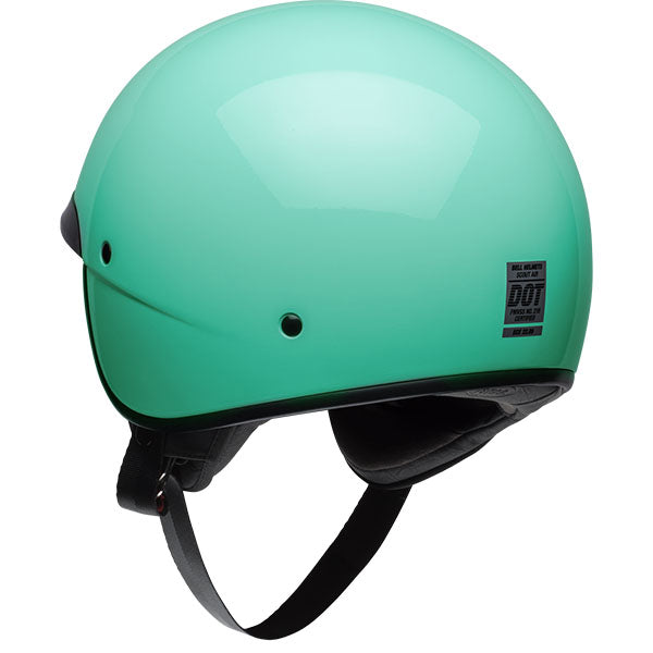 motorcycle helmet, rear view, showing aerodynamic shell design, ventilation ports, and secure retention system built for rider comfort and protection. SKU 07149641.