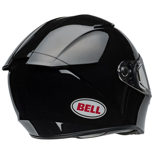 motorcycle helmet, rear view, showing aerodynamic shell design, ventilation ports, and secure retention system built for rider comfort and protection. SKU 07160885.