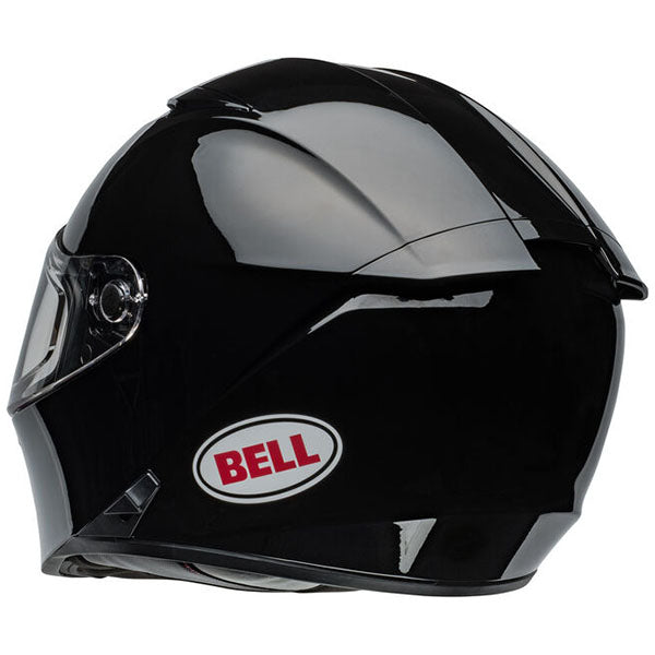 motorcycle helmet, rear view, showing aerodynamic shell design, ventilation ports, and secure retention system built for rider comfort and protection. SKU 07160887.