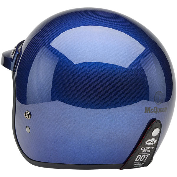 motorcycle helmet, rear view, showing aerodynamic shell design, ventilation ports, and secure retention system built for rider comfort and protection