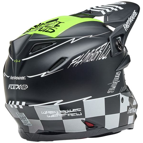 motorcycle helmet, rear view, showing aerodynamic shell design, ventilation ports, and secure retention system built for rider comfort and protection. SKU 07163798.