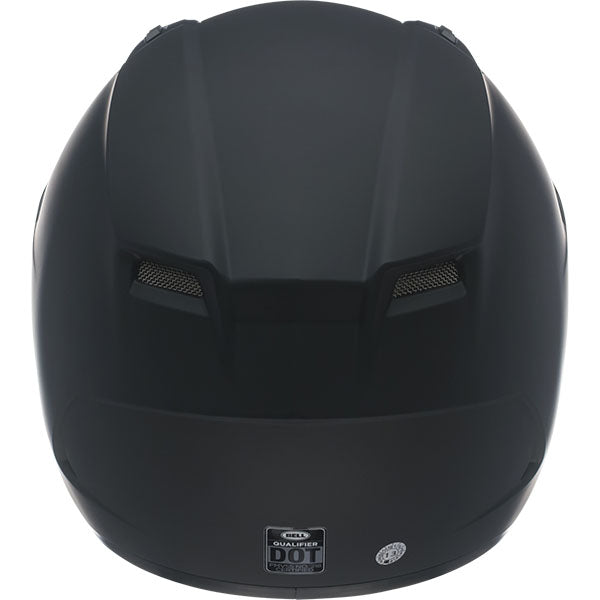 motorcycle helmet, rear view, showing aerodynamic shell design, ventilation ports, and secure retention system built for rider comfort and protection. SKU 07049221.