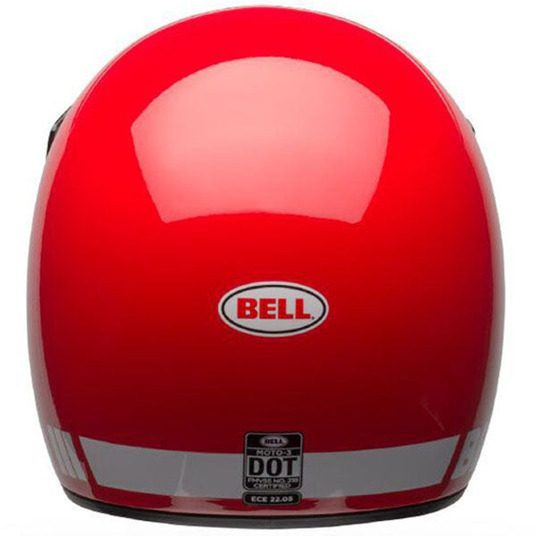 motorcycle helmet, rear view, showing aerodynamic shell design, ventilation ports, and secure retention system built for rider comfort and protection. SKU 07152105.