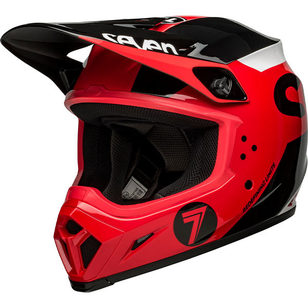 motorcycle helmet, front view, showing aerodynamic shell design, ventilation ports, and secure retention system built for rider comfort and protection. SKU 07144800.