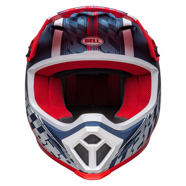 motorcycle helmet, showing aerodynamic shell design, ventilation ports, and secure retention system built for rider comfort and protection. SKU 07144818.