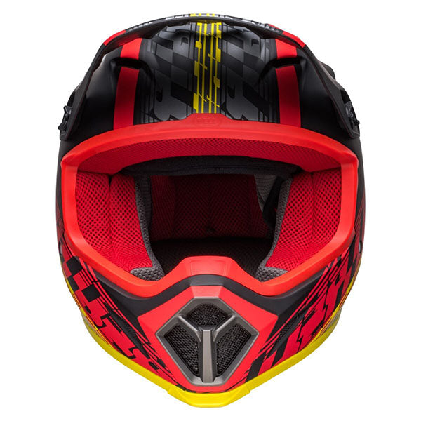 motorcycle helmet, showing aerodynamic shell design, ventilation ports, and secure retention system built for rider comfort and protection. SKU 07136308.