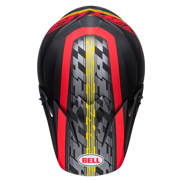 motorcycle helmet, angled view, showing aerodynamic shell design, ventilation ports, and secure retention system built for rider comfort and protection. SKU 07136309.