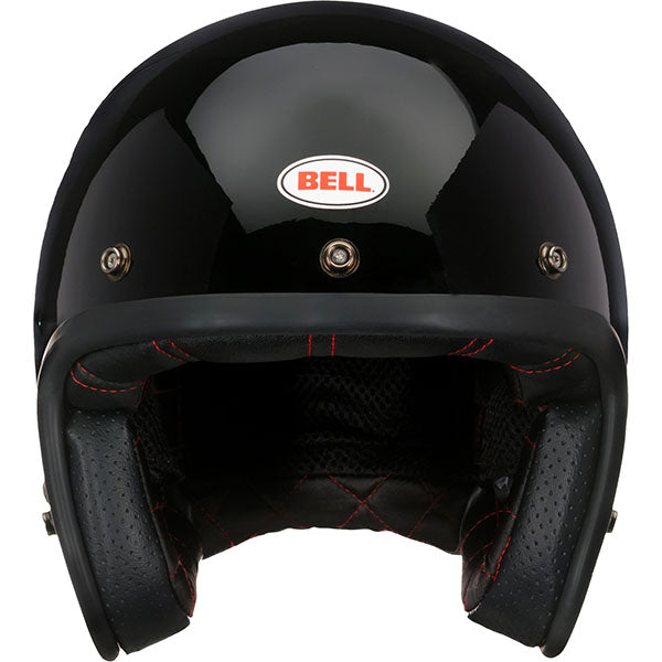 motorcycle helmet, front view, showing aerodynamic shell design, ventilation ports, and secure retention system built for rider comfort and protection. SKU 07049164.