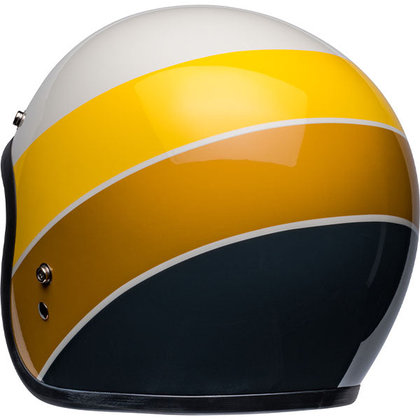 motorcycle helmet, rear view, showing aerodynamic shell design, ventilation ports, and secure retention system built for rider comfort and protection. SKU 07136901.