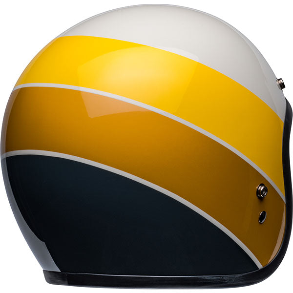 motorcycle helmet, rear view, showing aerodynamic shell design, ventilation ports, and secure retention system built for rider comfort and protection. SKU 07136900.