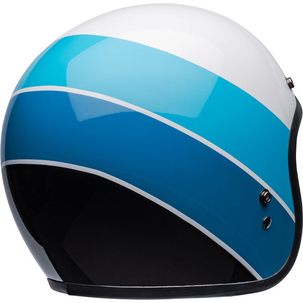 motorcycle helmet, rear view, showing aerodynamic shell design, ventilation ports, and secure retention system built for rider comfort and protection. SKU 07123806.