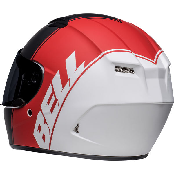 motorcycle helmet, rear view, showing aerodynamic shell design, ventilation ports, and secure retention system built for rider comfort and protection. SKU 07141882.