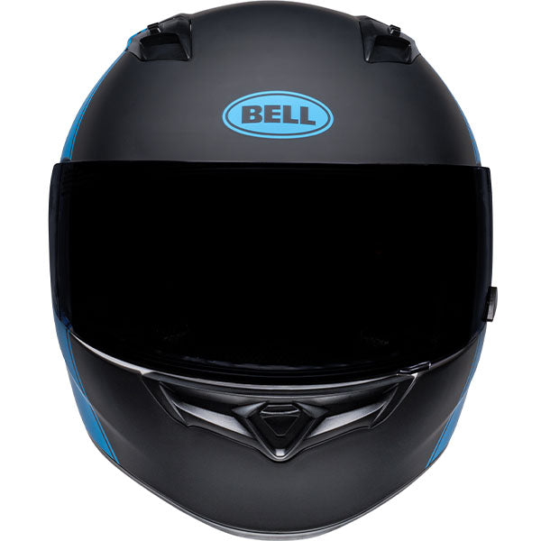 motorcycle helmet, front view, showing aerodynamic shell design, ventilation ports, and secure retention system built for rider comfort and protection. SKU 07137168.