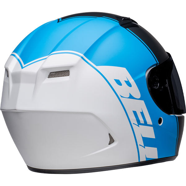 motorcycle helmet, rear view, showing aerodynamic shell design, ventilation ports, and secure retention system built for rider comfort and protection. SKU 07141864.